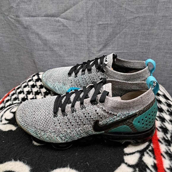 Size 10 Men Nike Air VaporMax Flyknit 2 Dusty Cactus Blue Sneakers